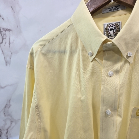 Cinch Shirt Mens Medium Bright Banana Yellow Button Down Long Sleeve Western - Picture 2 of 10